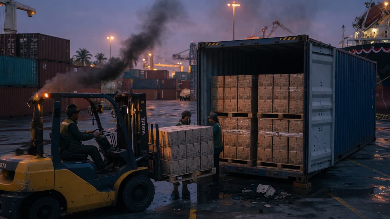 Container loading for export